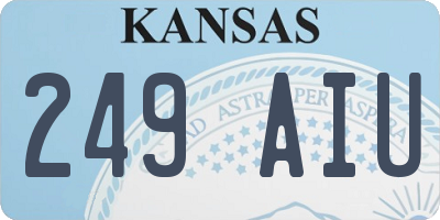 KS license plate 249AIU