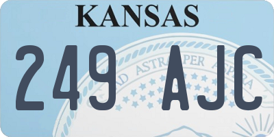 KS license plate 249AJC