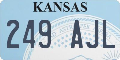 KS license plate 249AJL