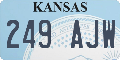 KS license plate 249AJW