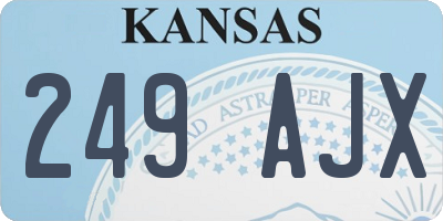 KS license plate 249AJX