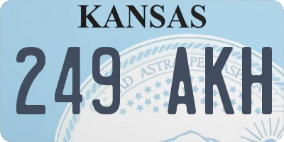 KS license plate 249AKH