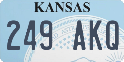 KS license plate 249AKQ