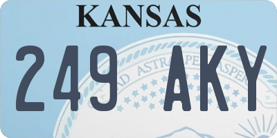 KS license plate 249AKY