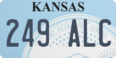 KS license plate 249ALC
