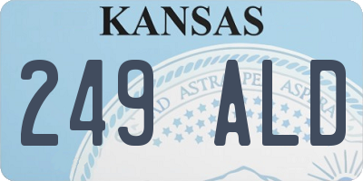 KS license plate 249ALD