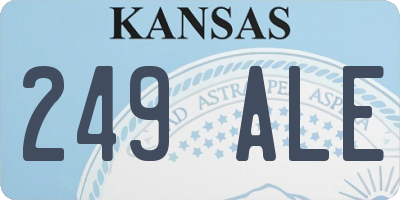 KS license plate 249ALE
