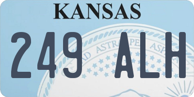 KS license plate 249ALH