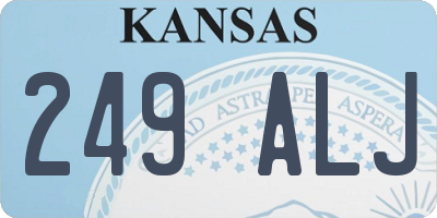 KS license plate 249ALJ