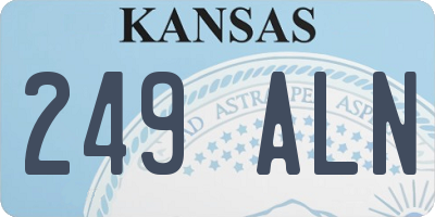 KS license plate 249ALN