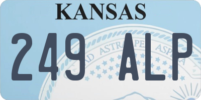 KS license plate 249ALP