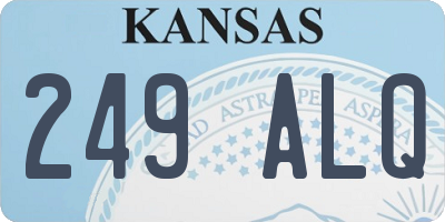 KS license plate 249ALQ