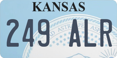 KS license plate 249ALR