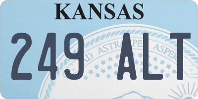 KS license plate 249ALT