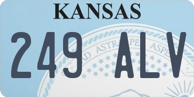 KS license plate 249ALV