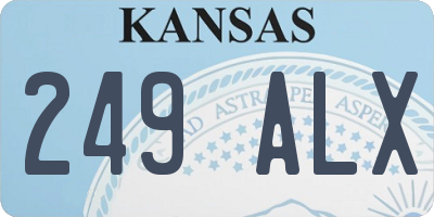 KS license plate 249ALX