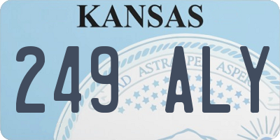 KS license plate 249ALY