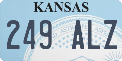 KS license plate 249ALZ
