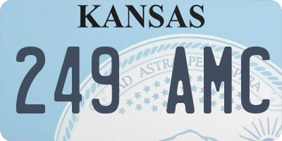 KS license plate 249AMC