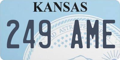 KS license plate 249AME