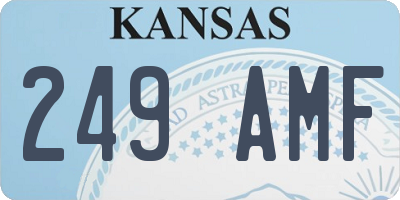 KS license plate 249AMF