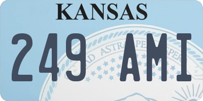 KS license plate 249AMI