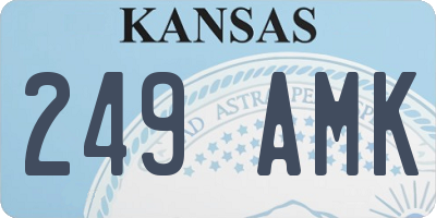 KS license plate 249AMK