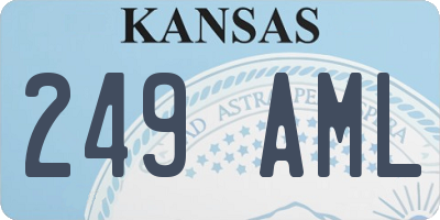 KS license plate 249AML