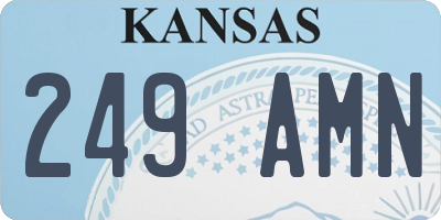 KS license plate 249AMN