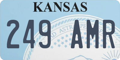 KS license plate 249AMR