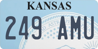 KS license plate 249AMU