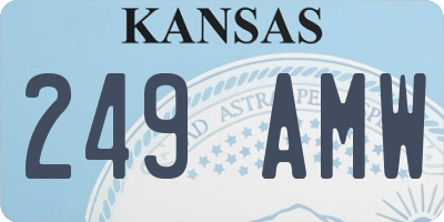 KS license plate 249AMW