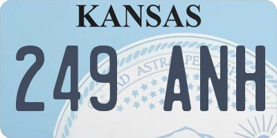 KS license plate 249ANH