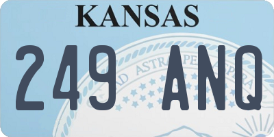 KS license plate 249ANQ