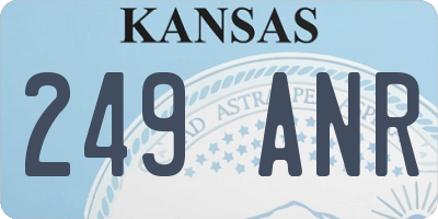 KS license plate 249ANR