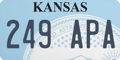KS license plate 249APA