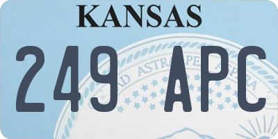 KS license plate 249APC