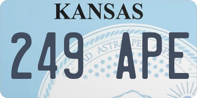 KS license plate 249APE