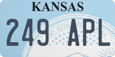 KS license plate 249APL