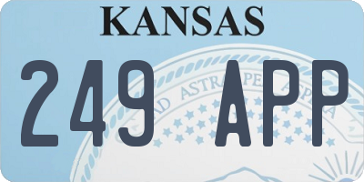KS license plate 249APP