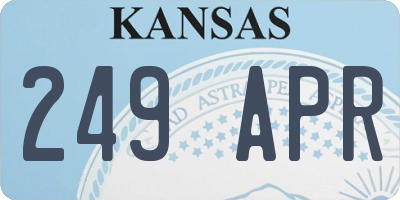 KS license plate 249APR
