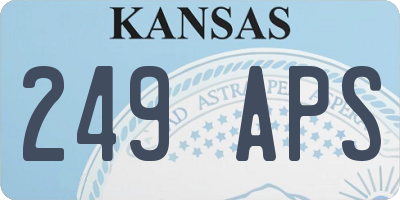 KS license plate 249APS