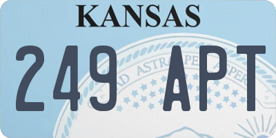 KS license plate 249APT