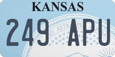 KS license plate 249APU
