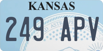 KS license plate 249APV