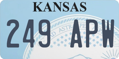 KS license plate 249APW