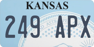 KS license plate 249APX