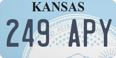 KS license plate 249APY