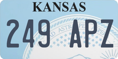 KS license plate 249APZ