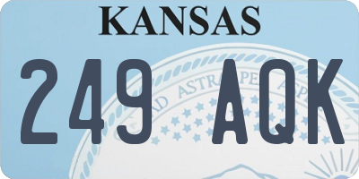 KS license plate 249AQK